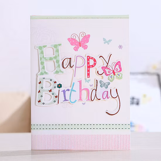 Print Thank You Carton Packaging Custom Greeting Card Pop up
