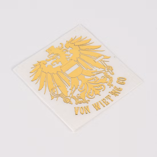 for Product Custom Printing Adhesive Label Nickel Logo Badge Transfer Metal Sticker