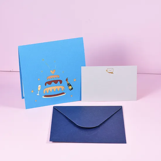 Print Thank You Carton Packaging Custom Greeting Card Pop up