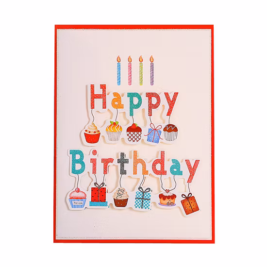 Print Thank You Carton Packaging Custom Greeting Card Pop up
