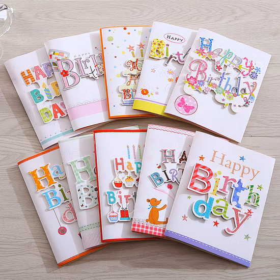 Print Thank You Carton Packaging Custom Greeting Card Pop up