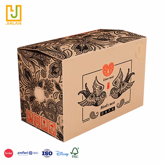 Einfache, individuell gestaltete, große, robuste Versandkarton-Versandbox aus Wellpappe