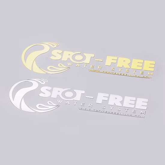 für den kundenspezifischen Produktdruck, selbstklebendes Etikett, Nickel-Logo-Abzeichen, Transfer-Metallaufkleber